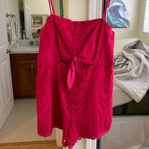 Lulu’s Hot Pink Cut Out Romper